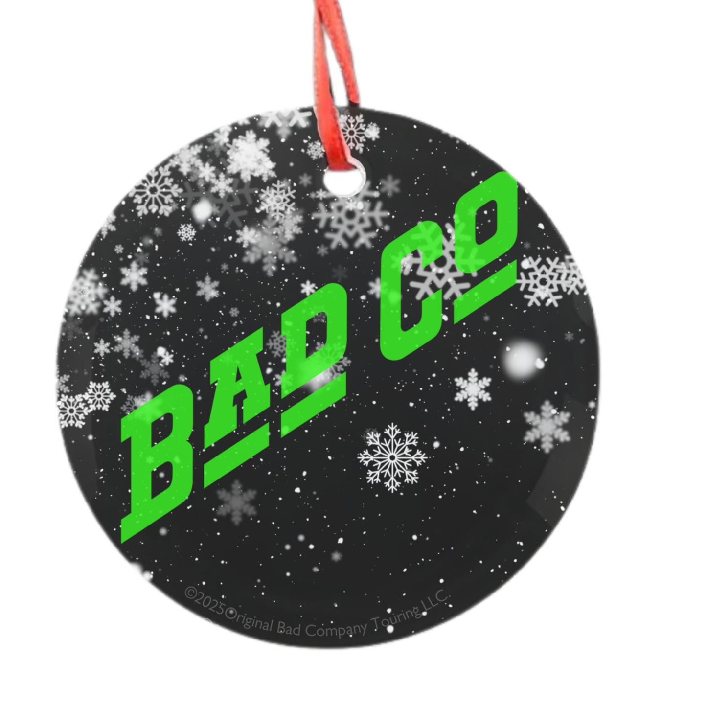 Green Logo Glass Ornament