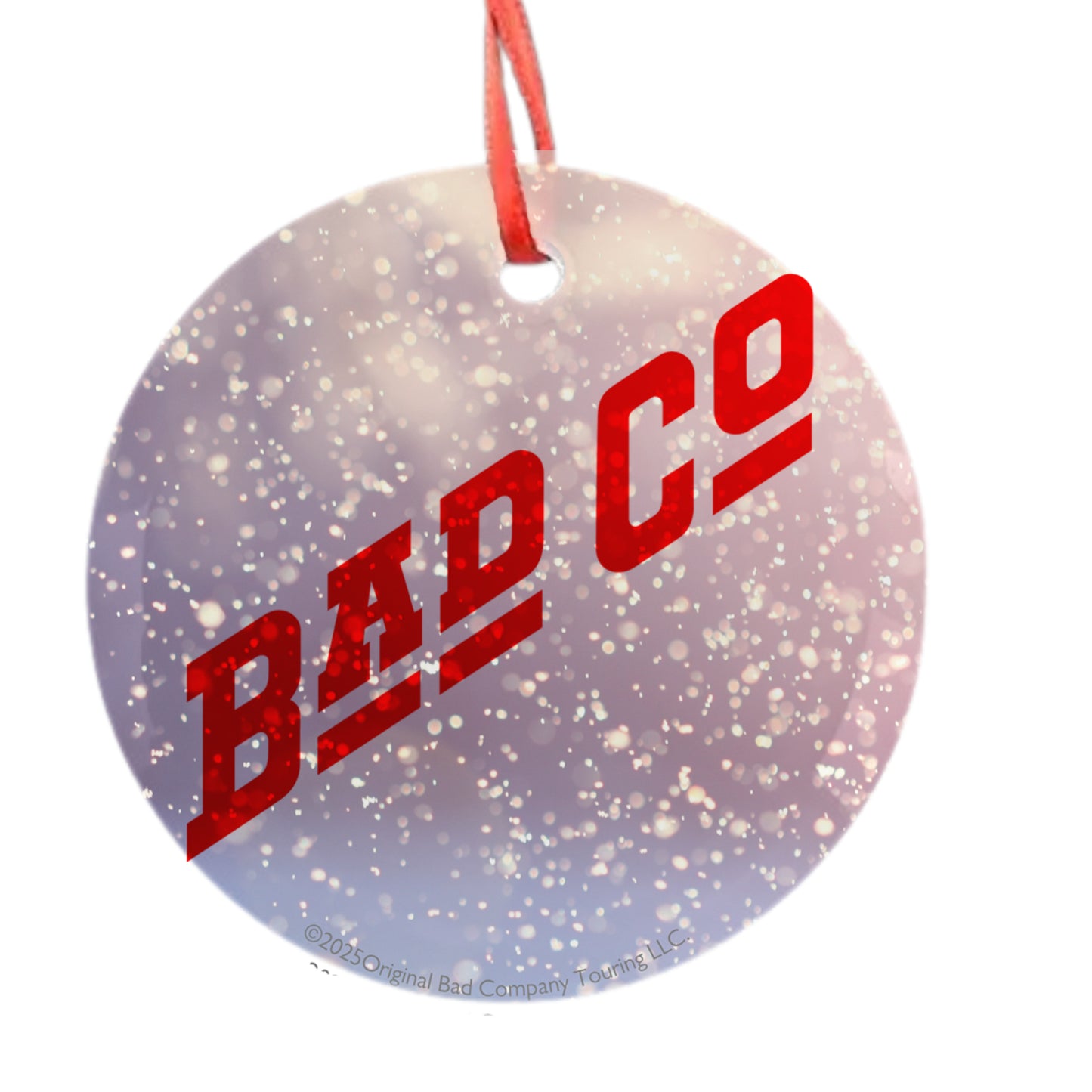 Red Logo Glass Ornament