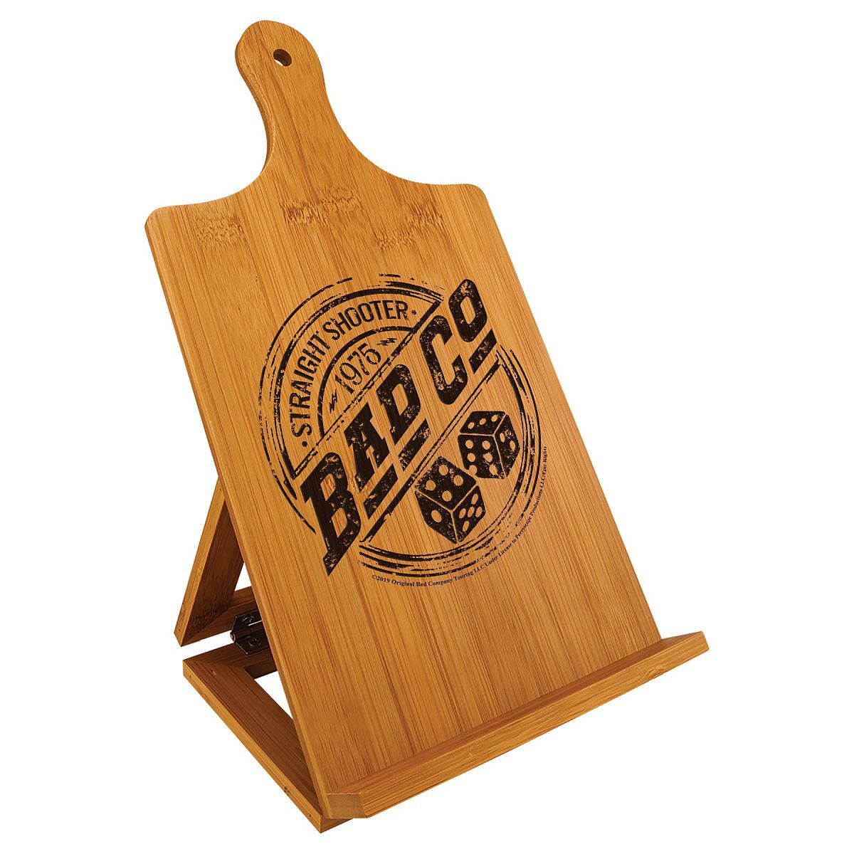 Straight Shooter '75 Engraved Bamboo Cookbook Easel