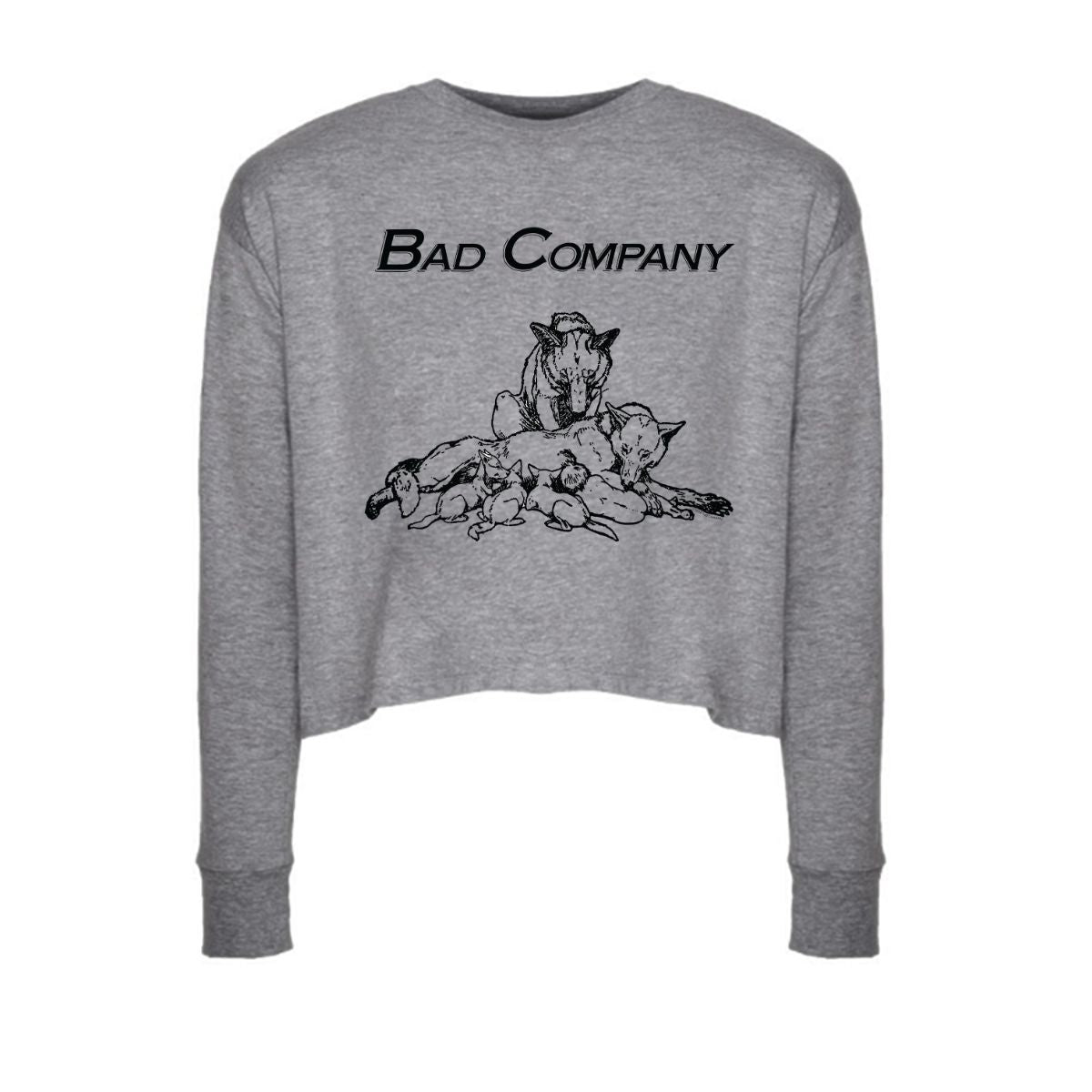 Wolf Pack Long Sleeve Crop Top