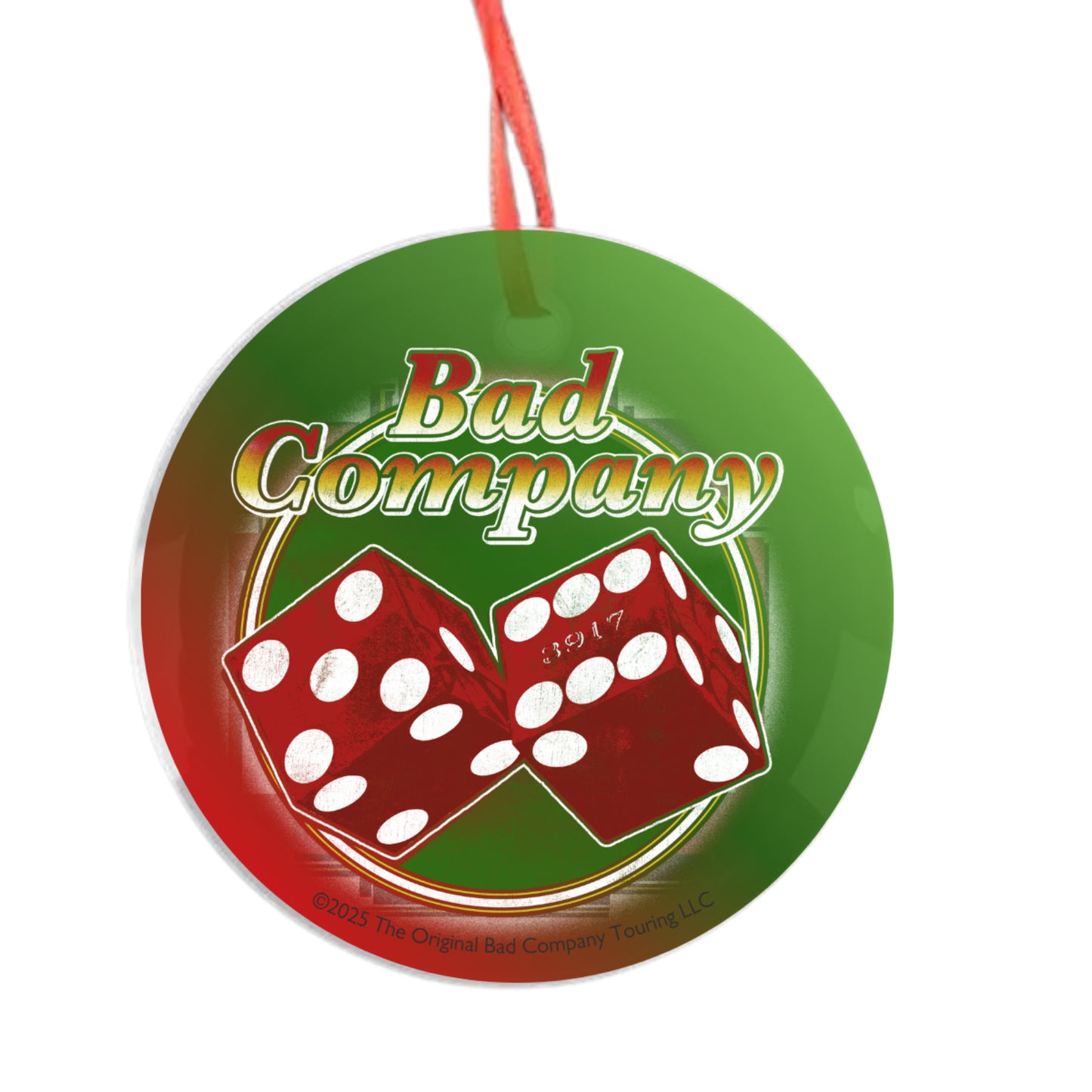 Tumblin' Dice Glass Ornament