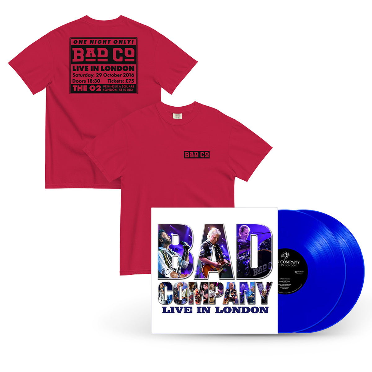 Bad Company Live In London 2LP + Red T-Shirt